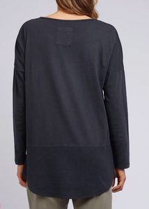 Elm\Fundamental Rib L/S Tee/ Washed Black|Abbey Road
