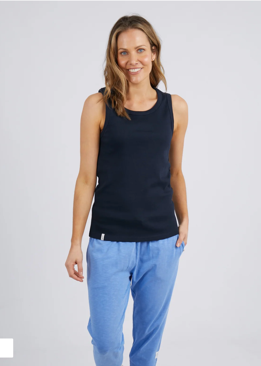 Rib Crew Tank - Dark Sapphire | Abbey Road Kaikoura