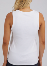 Load image into Gallery viewer, Rib Crew Tank - White | Abbey Road Kaikoura