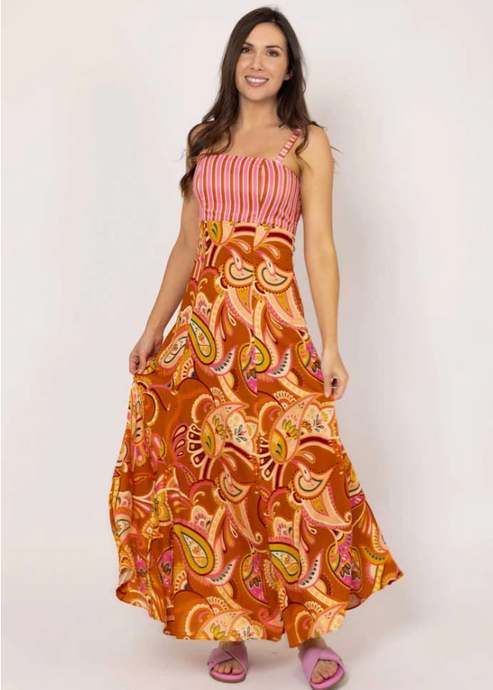 Natalie Dress / Rust Paisley | Abbey Road Kaikoura