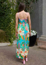 Load image into Gallery viewer, Poppy Maxi Dress Teal Floral