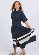 Load image into Gallery viewer, Scarlet Midi Dress Navy Stripe | Abbey Road Kaikoura