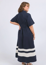 Load image into Gallery viewer, Scarlet Midi Dress Navy Stripe | Abbey Road Kaikoura