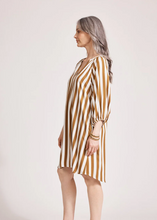 Load image into Gallery viewer, Treville Stripe Dress Caramel | Abbey Road Kaikoura