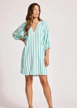 Load image into Gallery viewer, Treville Stripe Dress Aqua| Abbey Road Kaikoura