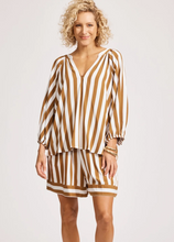 Load image into Gallery viewer, Treville Stripe Blouse - Caramel| Abbey Road Kaikoura