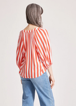 Load image into Gallery viewer, Treville Stripe Blouse - Coral | Abbey Road Kaikoura