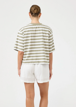 Load image into Gallery viewer, Studio Stripe T-Shirt - Olive| Abbey Road Kaikoura
