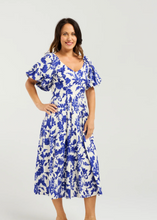 Load image into Gallery viewer, Gabrielle Dress Cobalt Blossom | Abbey Road Kaikoura