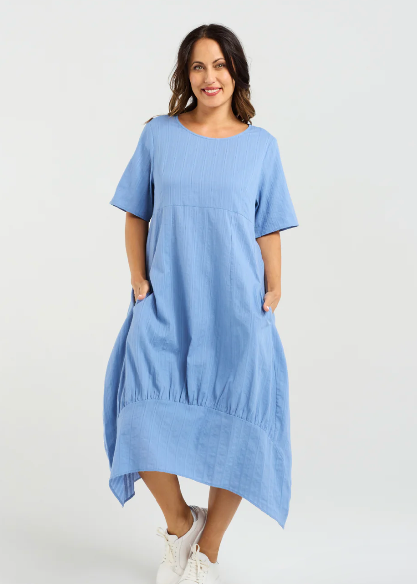 Selena Dress Blue | Abbey Road Kaikoura