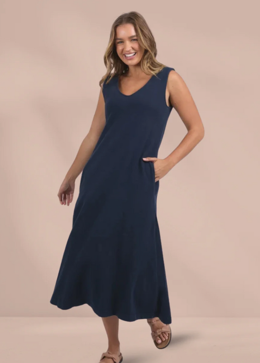 Aspen Dress Navy | Abbey Road Kaikoura