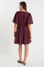 Load image into Gallery viewer, Axel V Neck Mini Dress Burgundy Plum | Abbey Road Kaikoura