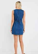 Load image into Gallery viewer, Avenue Marine Blue Denim Mini Vest Dress | Abbey Road Kaikoura