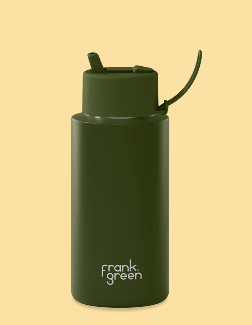 34oz Ceramic Reusable Bottle Straw Lid | Abbey Road Kaikoura