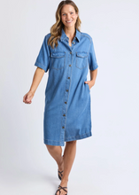 Load image into Gallery viewer, Cora Denim Dress Mid Blue Wash | Abbey Road Kaikoura