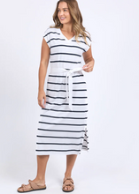 Load image into Gallery viewer, Casey Stripe Dress White | Abbey Road Kaikoura