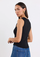 Load image into Gallery viewer, Cobble Black Rib Cutaway Tank | Abbey Road Kaikoura