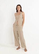 Load image into Gallery viewer, Cove Stripe Long Vest / Natural | Abbey Road Kaikoura