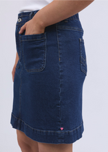 Load image into Gallery viewer, Lennox Denim Skirt Dark Blue | Abbey Road Kaikoura