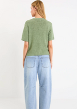 Load image into Gallery viewer, Loveable Sage Tape Yarn Knit Tee | Abbey Road Kaikoura