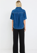 Load image into Gallery viewer, Crucial Storm Blue Denim Short Sleeve Shacket | Abbey Road Kaikoura