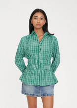 Load image into Gallery viewer, Ada Shirt Green/Blue | Abbey Road Kaikoura