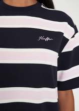 Load image into Gallery viewer, Brooklyn Relax Tee Navy/Petal | Abbey Road Kaikoura