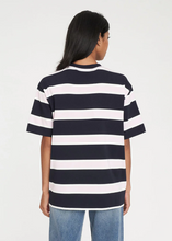 Load image into Gallery viewer, Brooklyn Relax Tee Navy/Petal | Abbey Road Kaikoura