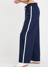 Load image into Gallery viewer, Townie Blue Side Stripe Elastic Waist Pants | Abbey Road Kaikoura