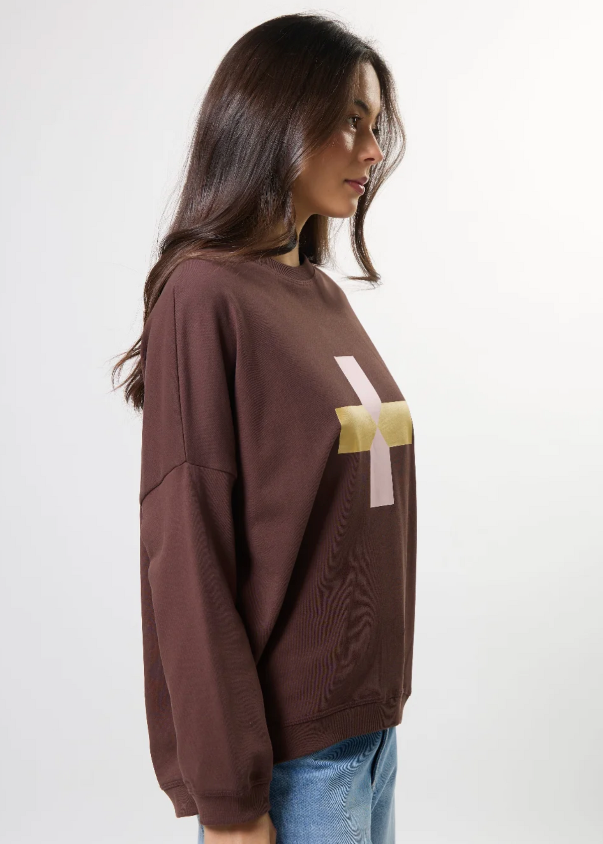 Newport Sweat Chocolate Blush Cross | Abbey Road Kaikoura