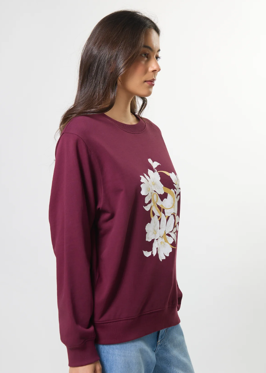 Essential Sweat - Burgandy Blooms | Abbey Road Kaikoura
