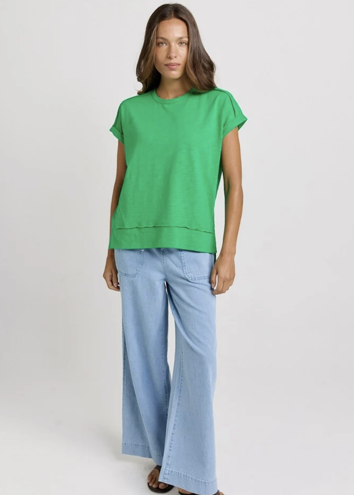 Shirley Short Sleeve Tee - Green | Abbey Road Kaikoura