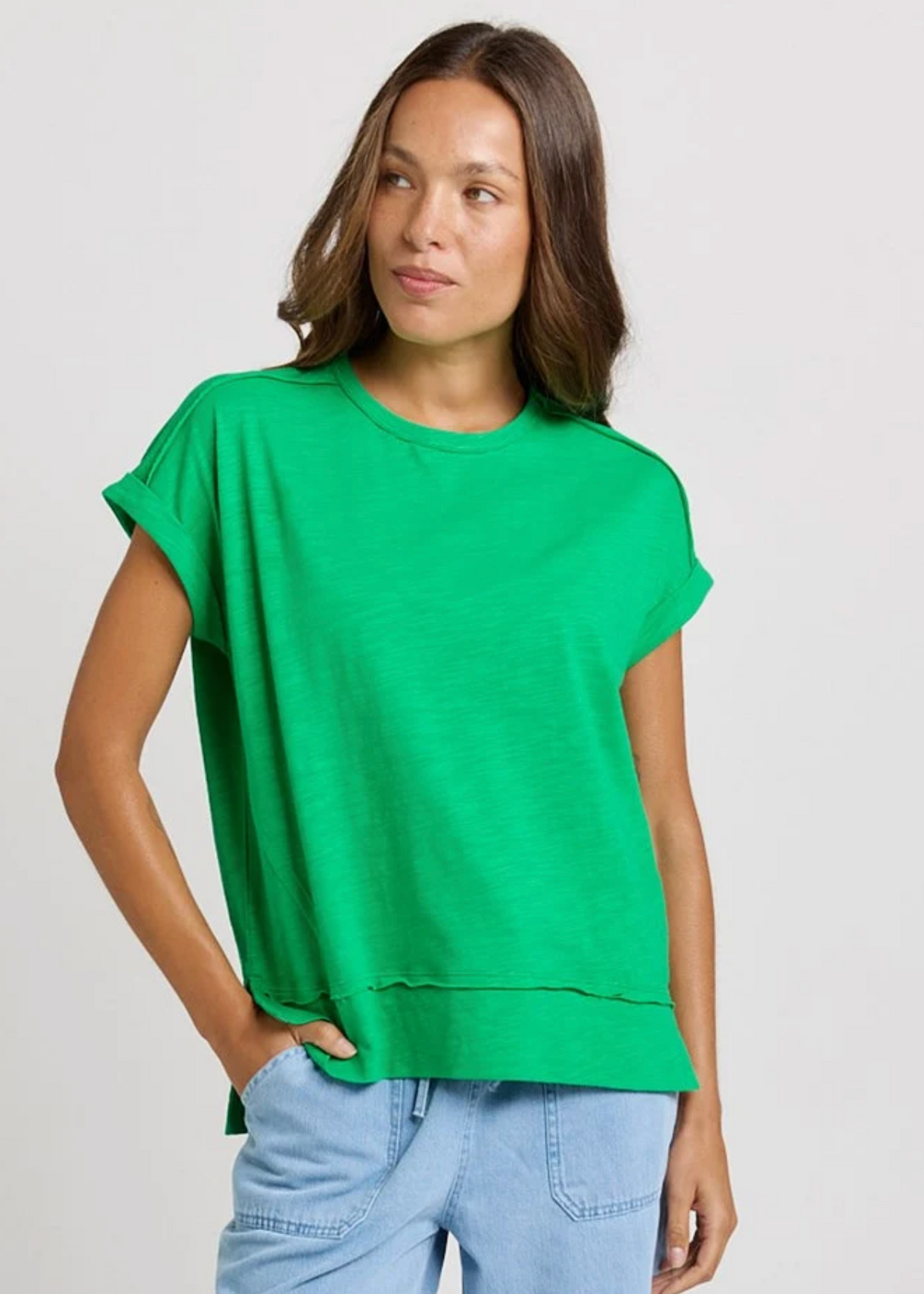 Shirley Short Sleeve Tee - Green | Abbey Road Kaikoura