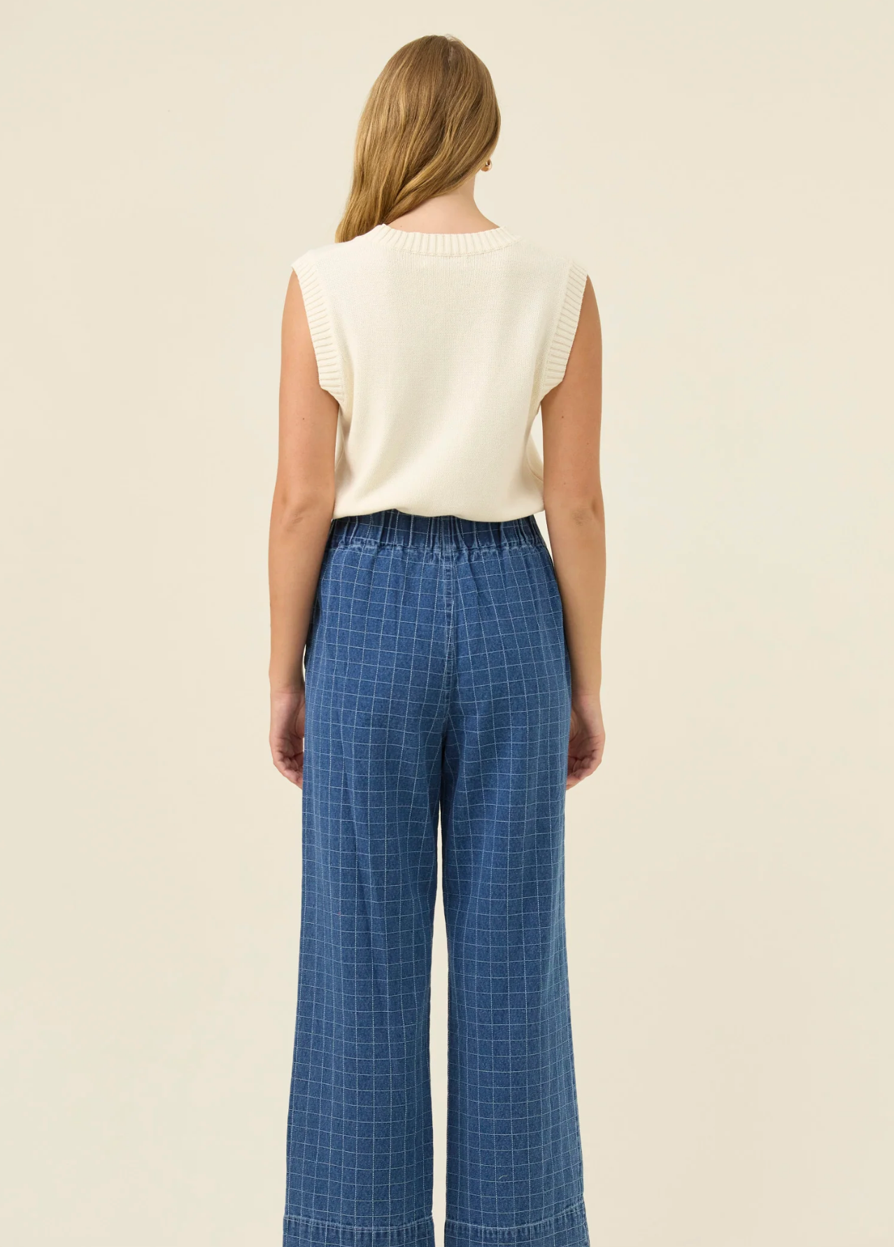 Sloane Denim Pant - Check| Abbey Road Kaikoura