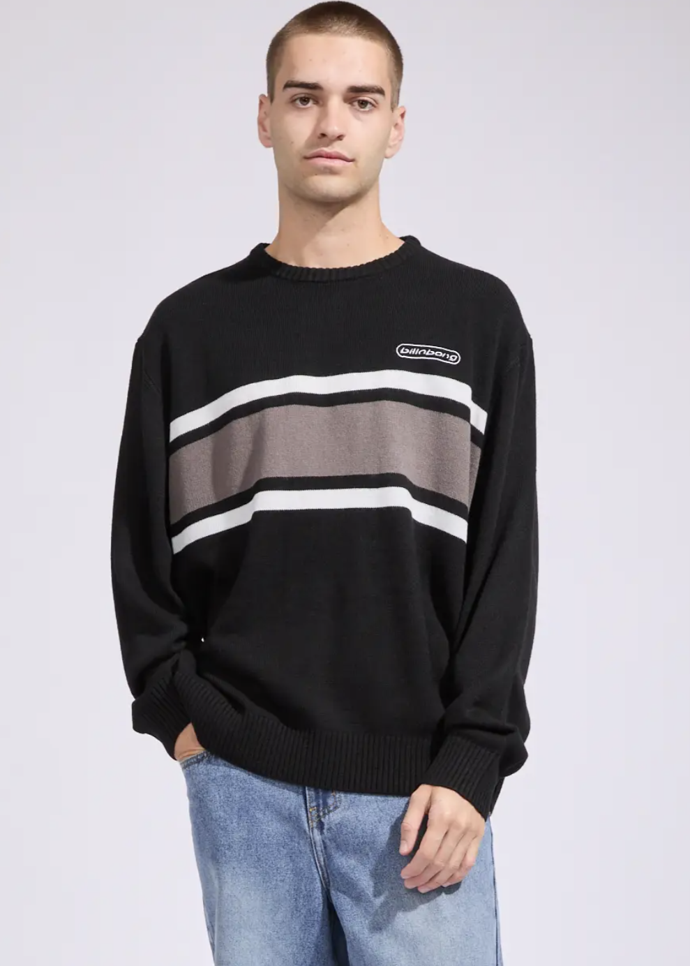 Spec 73 Panel Sweater BLK | Abbey Road Kaikoura