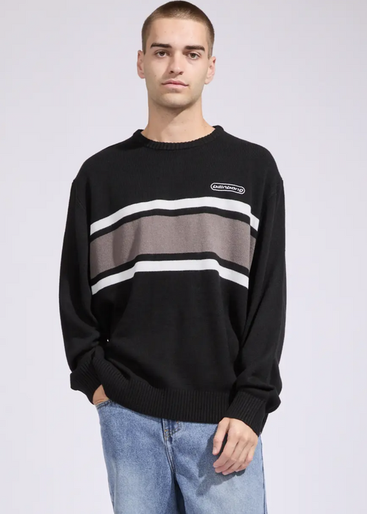 Spec 73 Panel Sweater BLK | Abbey Road Kaikoura
