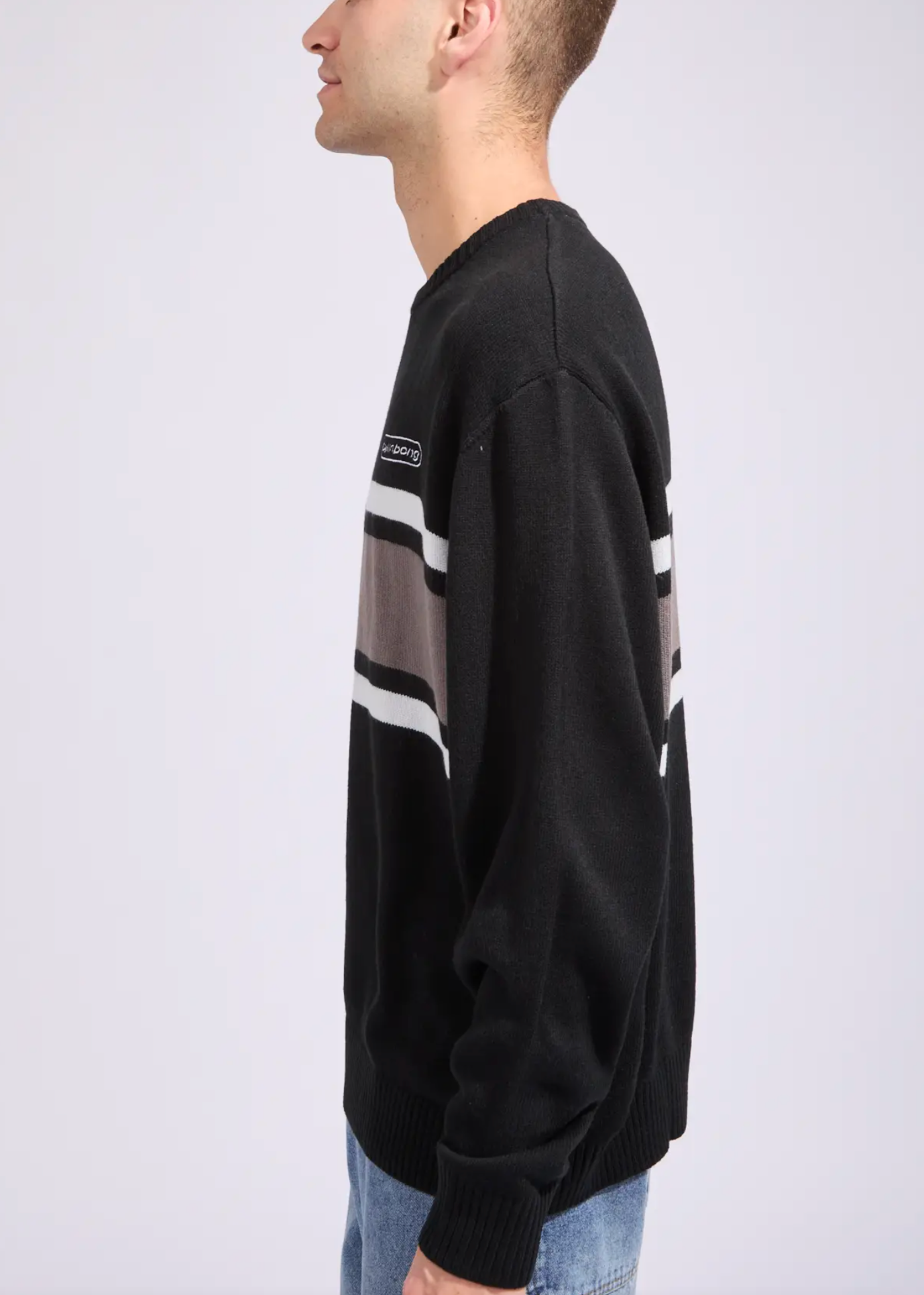 Spec 73 Panel Sweater BLK | Abbey Road Kaikoura
