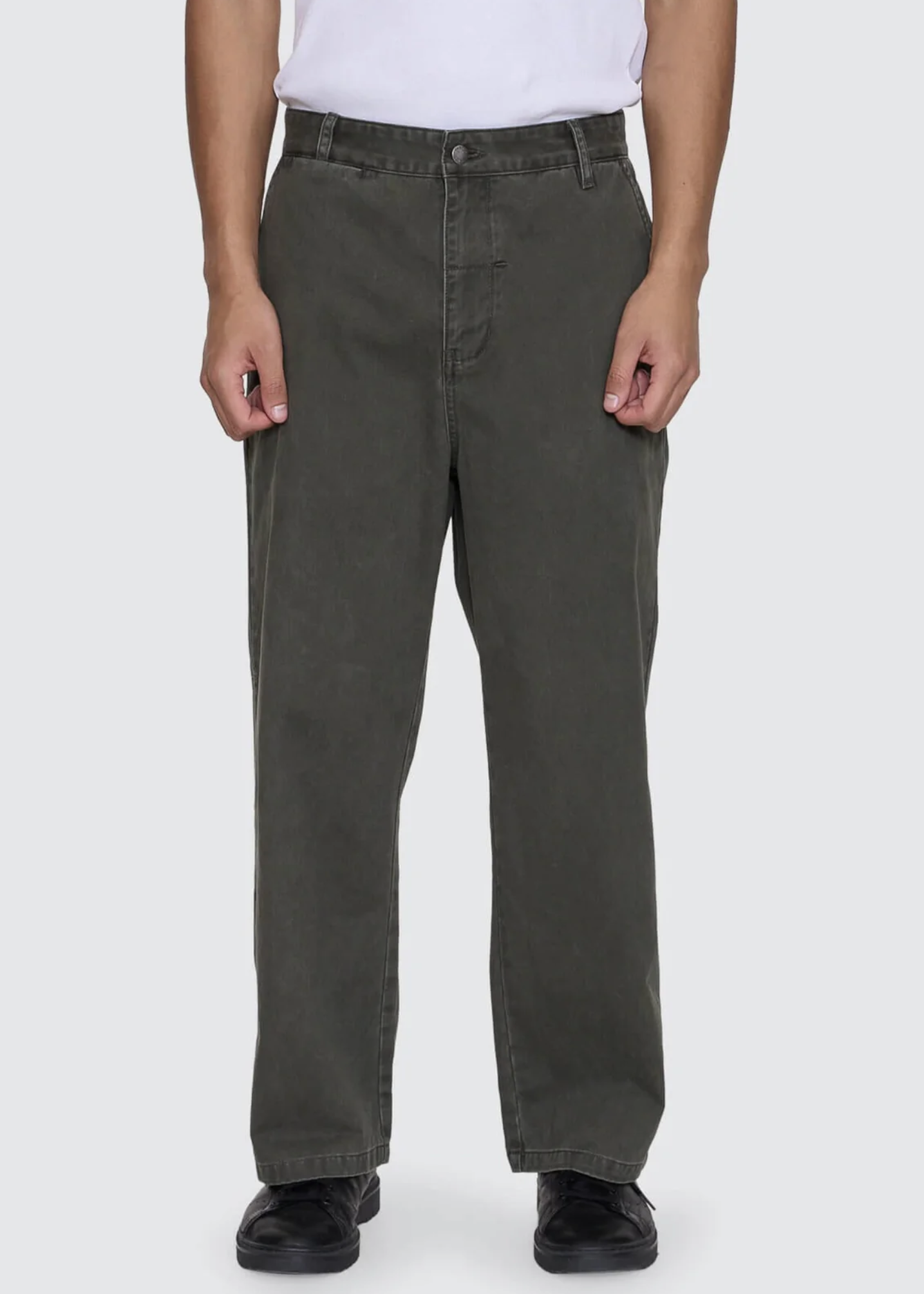 Stagger Big Slacker Cropped Pant - Oil Green | Abbey Road Kaikoura