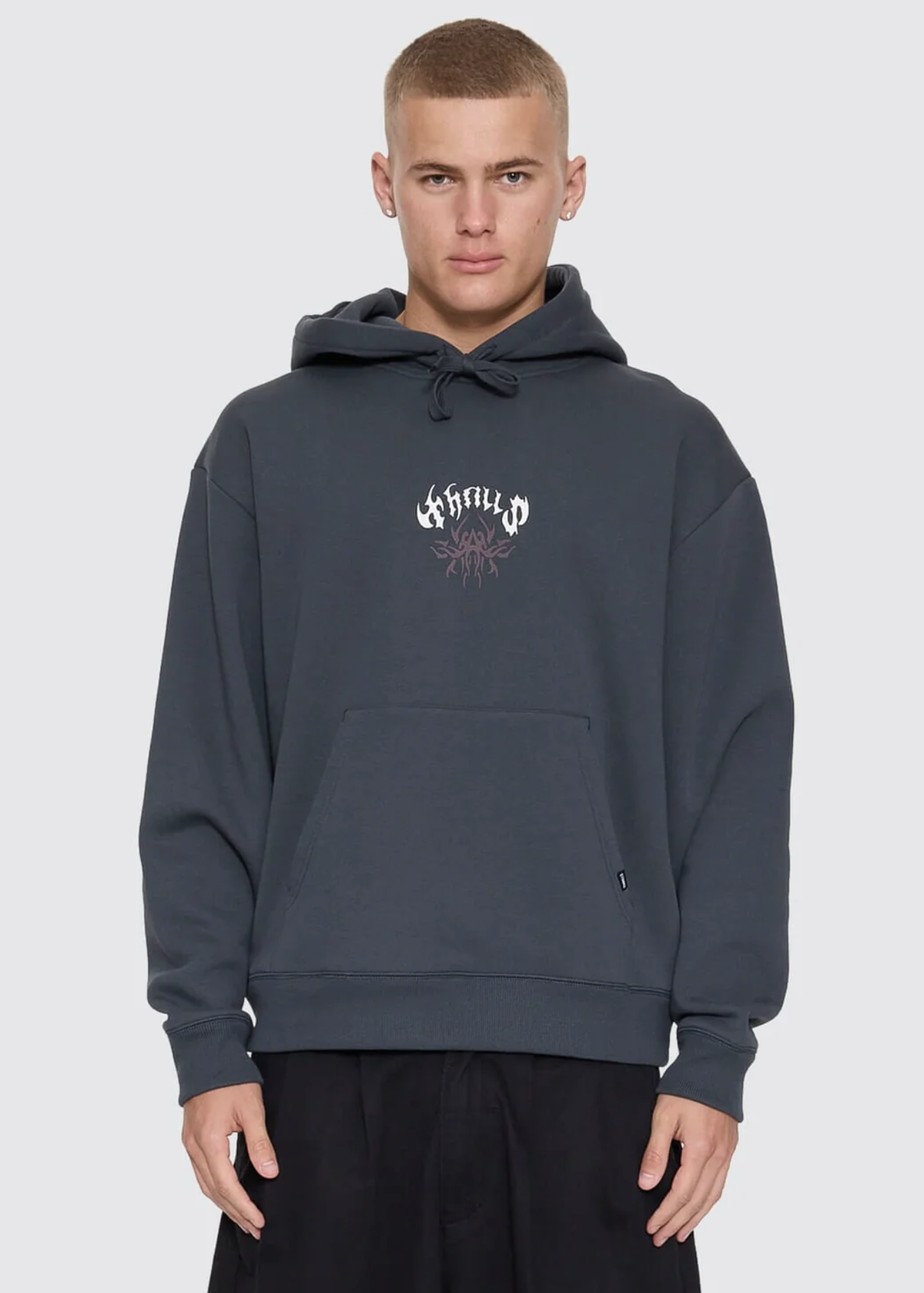Stagger Slouch Pull On Cropped Hood - Petrol | Abbey Road Kaikoura