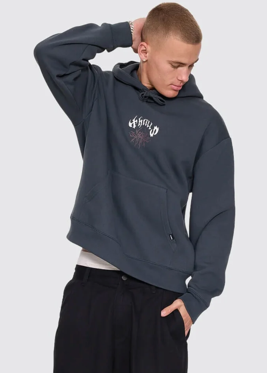 Stagger Slouch Pull On Cropped Hood - Petrol | Abbey Road Kaikoura