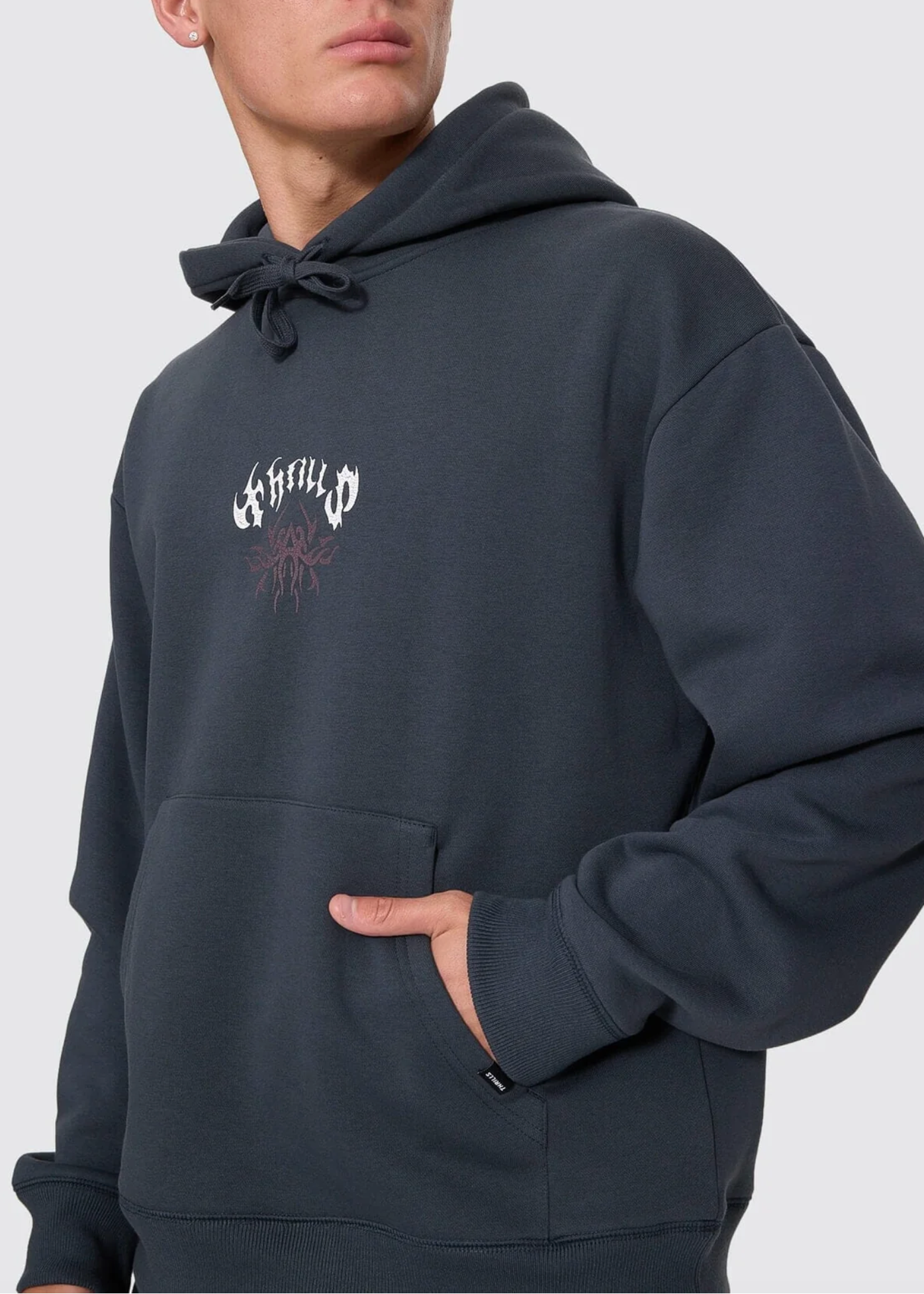 Stagger Slouch Pull On Cropped Hood - Petrol | Abbey Road Kaikoura