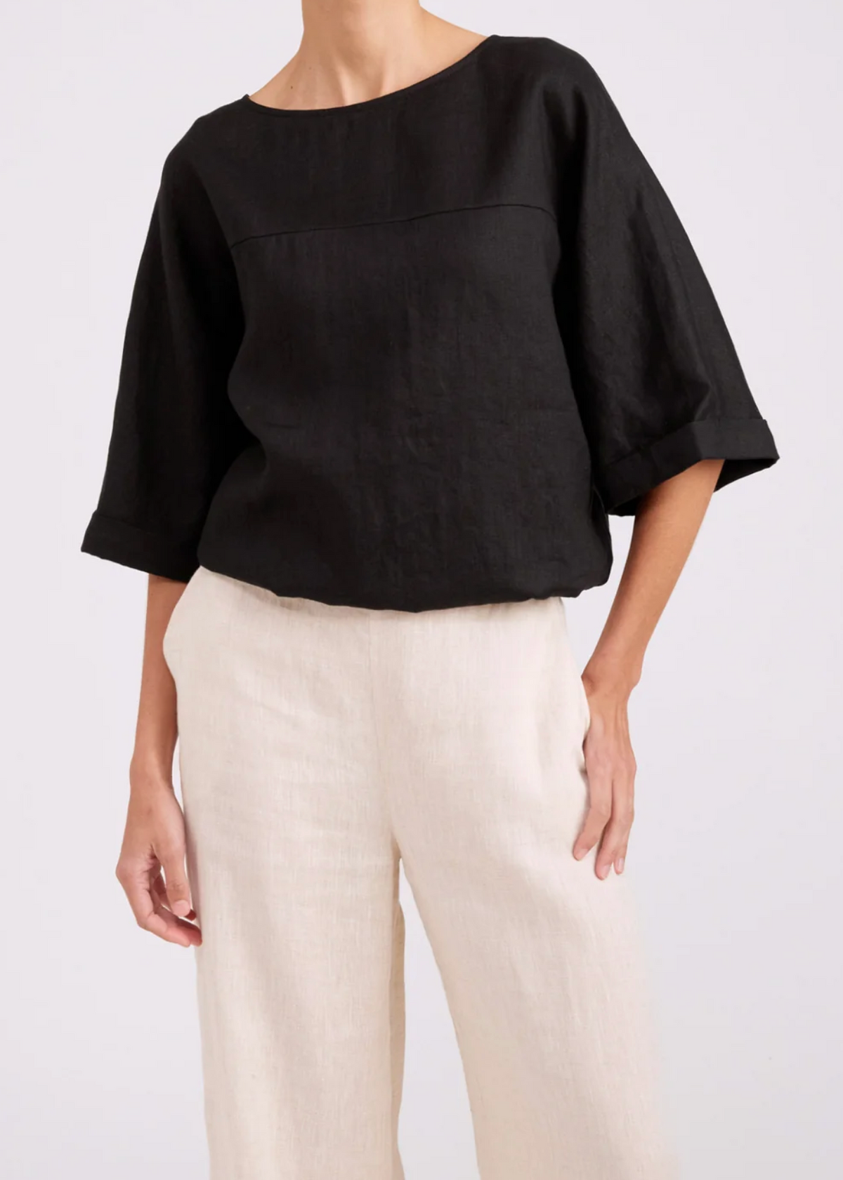 Studio Button Top/Jacket - Black | Abbey Road Kaikoura