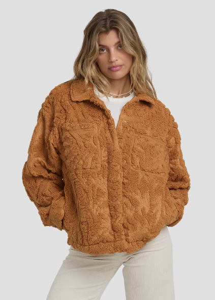 Sundown Sherpa Shacket - Camel | Abbey Road Kaikoura