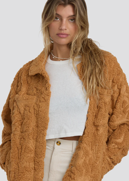 Sundown Sherpa Shacket - Camel | Abbey Road Kaikoura
