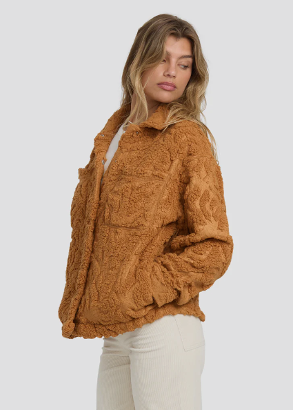 Sundown Sherpa Shacket - Camel | Abbey Road Kaikoura