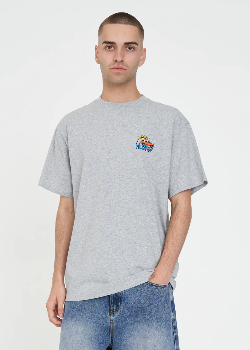 Sup Tee 190/ In Tents Grey Marle | Abbey Road Kaikoura