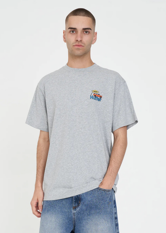Sup Tee 190/ In Tents Grey Marle | Abbey Road Kaikoura