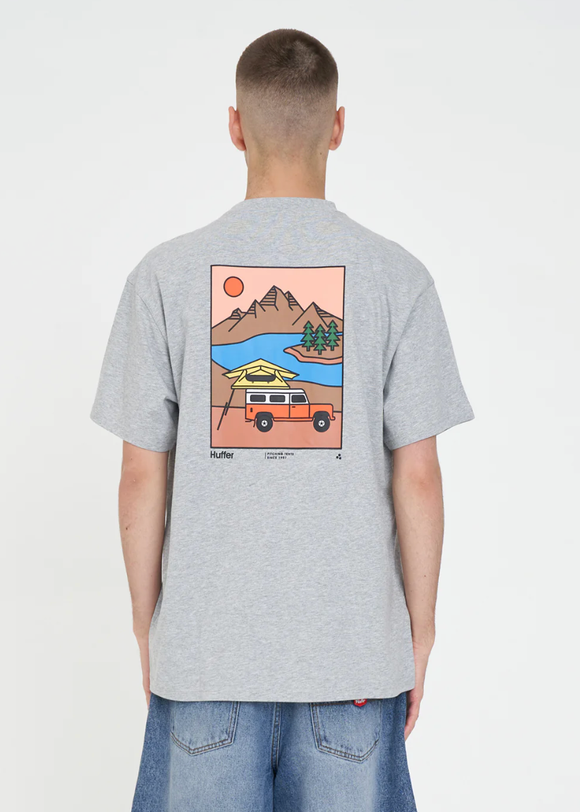 Sup Tee 190/ In Tents Grey Marle | Abbey Road Kaikoura