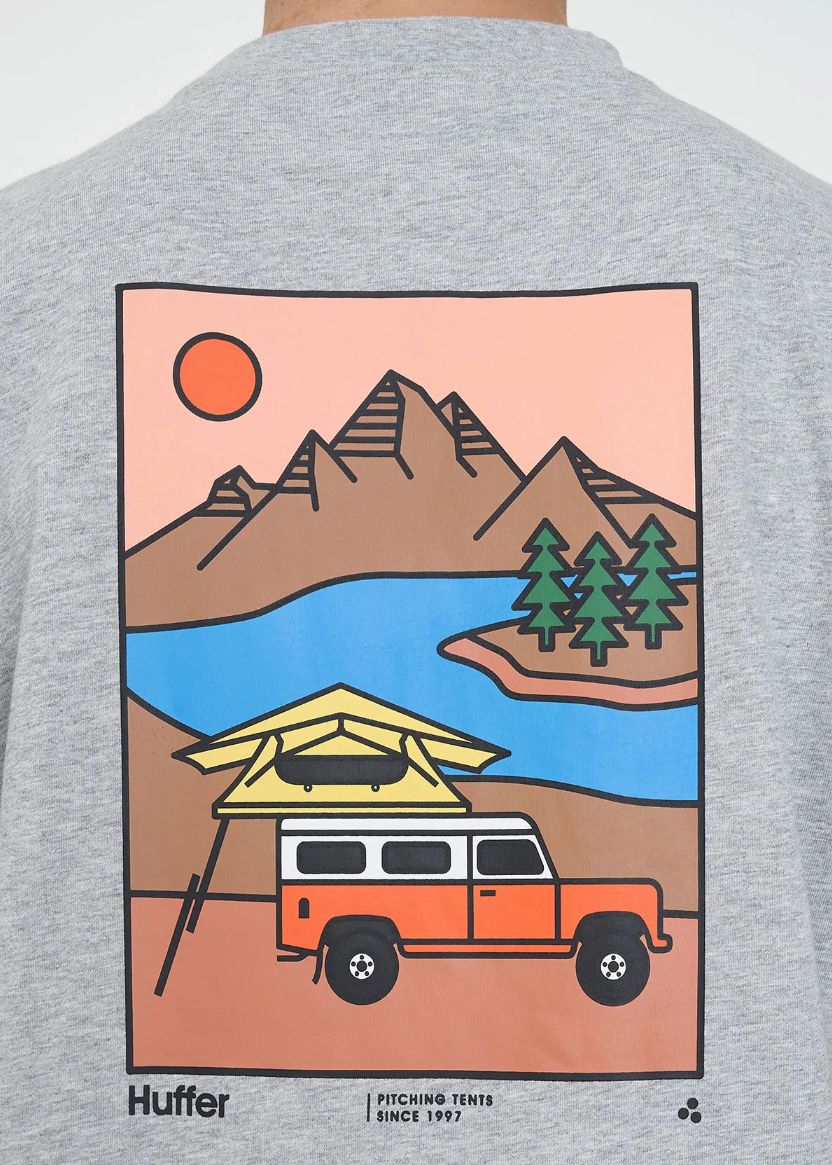 Sup Tee 190/ In Tents Grey Marle | Abbey Road Kaikoura 