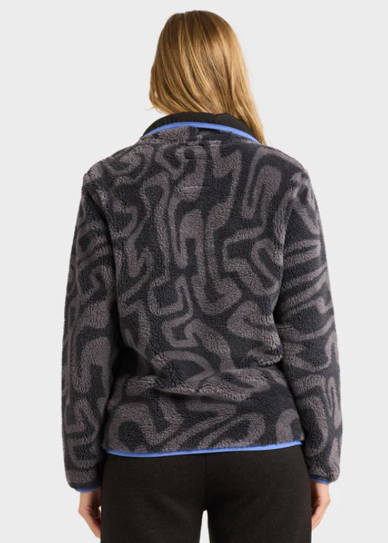 Switchback Pullover Fleece - Black Sands | Abbey Road Kaikoura